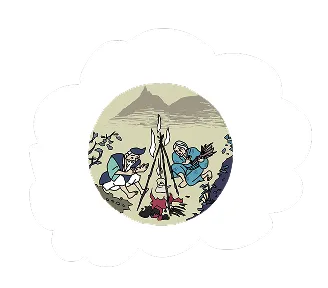 石炭発見伝説図イラスト